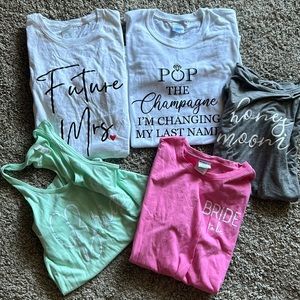 Lot of 5 bride to be shirts!